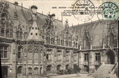 CPA Rouen Cour et Escalier du Palais de justice