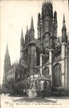 CPA Rouen Eglise Saint Ouen Jardin Statue de Rollon 1er duc de Normandie