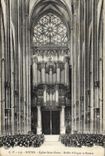 VINTAGE POSTCARD Rouen Church Saint Ouen Organ case and rosette