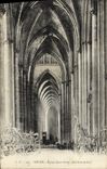 VINTAGE POSTCARD Rouen Church Saint Ouen Southern Side aisle