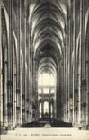 VINTAGE POSTCARD Rouen Church Ouen Saint Great nave