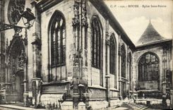 VINTAGE POSTCARD Rouen Church Patrice Saint