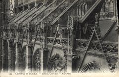 VINTAGE POSTCARD the Cathedral Of Rouen Detail Southern part