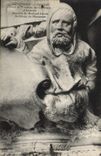 VINTAGE POSTCARD the Cathedral Of Rouen Detail of the Tomb of the Cardinals Statuette of Roland Leroux Architect of the monument