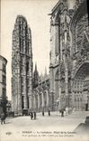 VINTAGE POSTCARD Rouen the Cathedral Places Calend