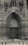 VINTAGE POSTCARD Rouen the Cathedral Frontage of the large gate