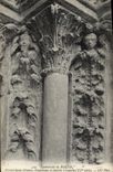 VINTAGE POSTCARD Cathedral of Rouen Holy Gate Etienne Capitals and sheets of Acanthus