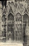 VINTAGE POSTCARD Cathedral of Rouen Detail of the right left frontage