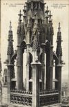 VINTAGE POSTCARD the Cathedral of Rouen Frontage Detail of a pinnacle of frontage