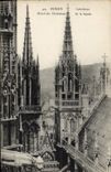 VINTAGE POSTCARD Rouen Cathedral Detail of the pinnacles of the frontage Waste-gas main