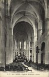 VINTAGE POSTCARD Rouen Church of the Sacring Heart the nave
