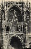 VINTAGE POSTCARD the Cathedral of Rouen Detail of the frontage
