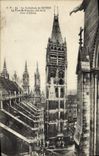 VINTAGE POSTCARD the Cathedral of Rouen the Tower Holy Romain dimensions court of Albane