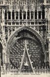 VINTAGE POSTCARD Rouen Cathedral Large Rosette
