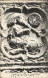CPA Rouen Cathedrale Portail des Libraires Medaillons Figure composee de boeuf et d'homme jouant de la flute et du Cymba
