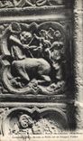 CPA Rouen Cathedrale Portail des Libraires Medaillons Centaure sagitaire decoche sa fleche sur un bouquet d'arbre