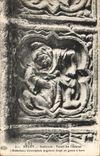 CPA Rouen Cathedrale Portail des Libraires Medaillons Cynocephale largement drape un genou a terre
