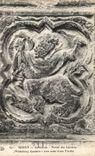 CPA Rouen Cathedrale Portail des Libraires Medaillons Centaure Lion arme d'une torche