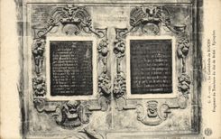 CPA La Cathedrale de Rouen Fragment du tombeau du duc de Breze Epitaphes