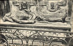 VINTAGE POSTCARD the Cathedral of Rouen Fragment of the tomb of Louis de Breze