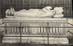 VINTAGE POSTCARD the Cathedral of Rouen Tomb of Henri the young brother of Richard Lion-hearted