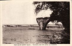 CPA Pont Saint Espri Panorama des Trois ponts sur l'Ardeche 
