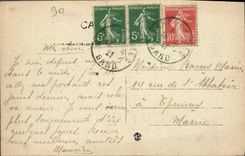 VINTAGE POSTCARD the Tarn Illustrates Amblelet close Albi View taken of the castle