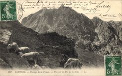 VINTAGE POSTCARD Luchon Passage of Picade Seen on the peak of the Mine