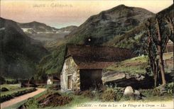 VINTAGE POSTCARD Luchon Valley of the Lily the Village and the Circus