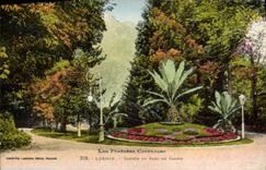 VINTAGE POSTCARD Luchon Entered of the Park of the Casino