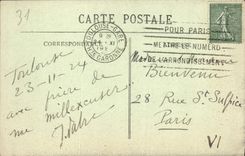 VINTAGE POSTCARD Holy Toulouse Sernin Circumference of the Chorus