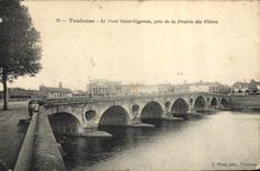 CPA Toulouse Le Pont Saint Cyprien Pris de la Prairie des Filtres
