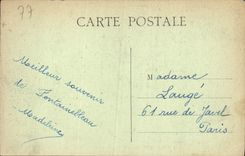 VINTAGE POSTCARD Palate of Fontainebleau Fountain of Diane