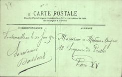 VINTAGE POSTCARD Palate De Fontainebleau Seen of the Floor