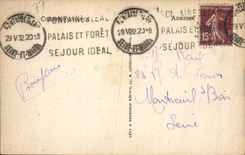 VINTAGE POSTCARD Palate De Fontainebleau Court of Ulysses and the pond of carps