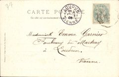 VINTAGE POSTCARD Castle of Fontainebleau Frontage of the Castle on the Pond