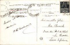 VINTAGE POSTCARD Palate De Fontainebleau the entry of the Floor