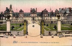 CPA Parc De Fontainebleau Grille d'Honneur et Cour des Adieux