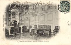 VINTAGE POSTCARD Palate of Fontainebleau Living room of Madam de Maintenon