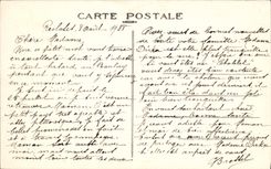 VINTAGE POSTCARD Drill of Fontainebleau Mausoleums of Apremont