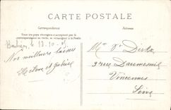 VINTAGE POSTCARD Drill of Fontainebleau Pond to the Hinds