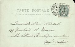 VINTAGE POSTCARD Fontainebleau the Castle Seen from with the English Garden