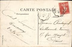 VINTAGE POSTCARD Drill of Fontainebleau Seen from of the Rock of Avon