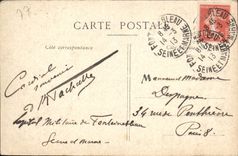 VINTAGE POSTCARD Castle De Fontainebleau Pond of Carps