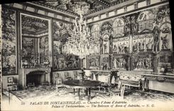 VINTAGE POSTCARD Palate of Fontainebleau Room of Anne Of Austria