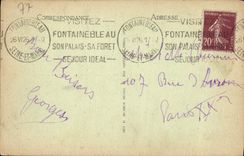 VINTAGE POSTCARD Palate of Fontainebleau Small Living room Louis XV