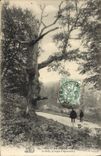 VINTAGE POSTCARD Drill of Fontainebleau Sully Tree Falls of Apremont