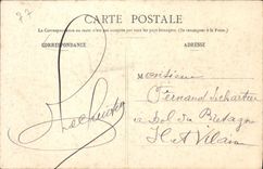 VINTAGE POSTCARD Drill of Fontainebleau Sully Tree Falls of Apremont