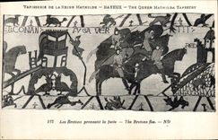 CPA Tapisserie de la Reine Mathilde Bayeux Les Bretons prennent la fuite 