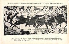 CPA Tapisserie de la Reine Mathilde Bayeux L'eveque de Bayeux Odon frere de Guillaume 